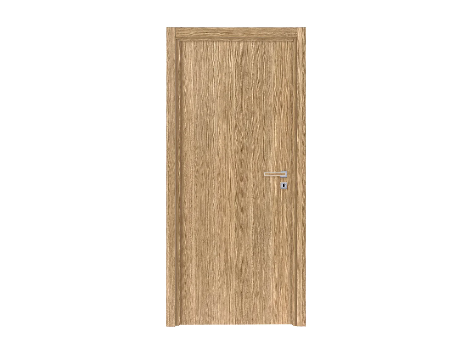 Bloc porte fin de chantier Matild, finition chêne brut structuré, réversible, H.204 x l.73 cm