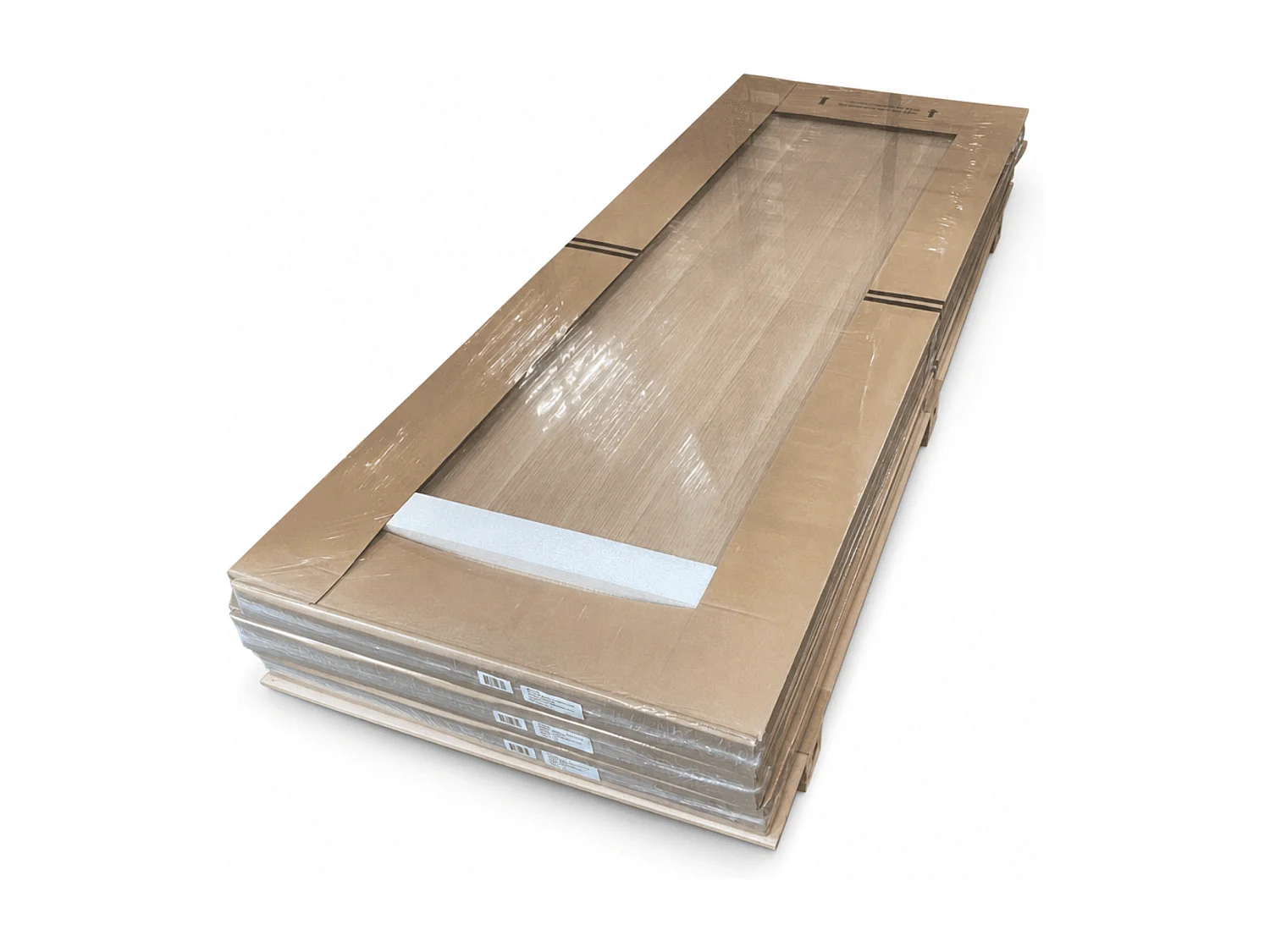 Bloc porte fin de chantier Matild, finition chêne brut structuré, réversible, H.204 x l.63 cm
