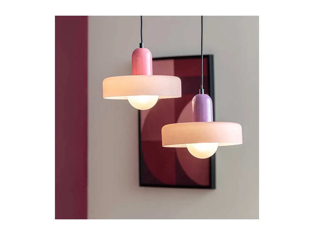 Lampe suspendue en verre Opaco Grato