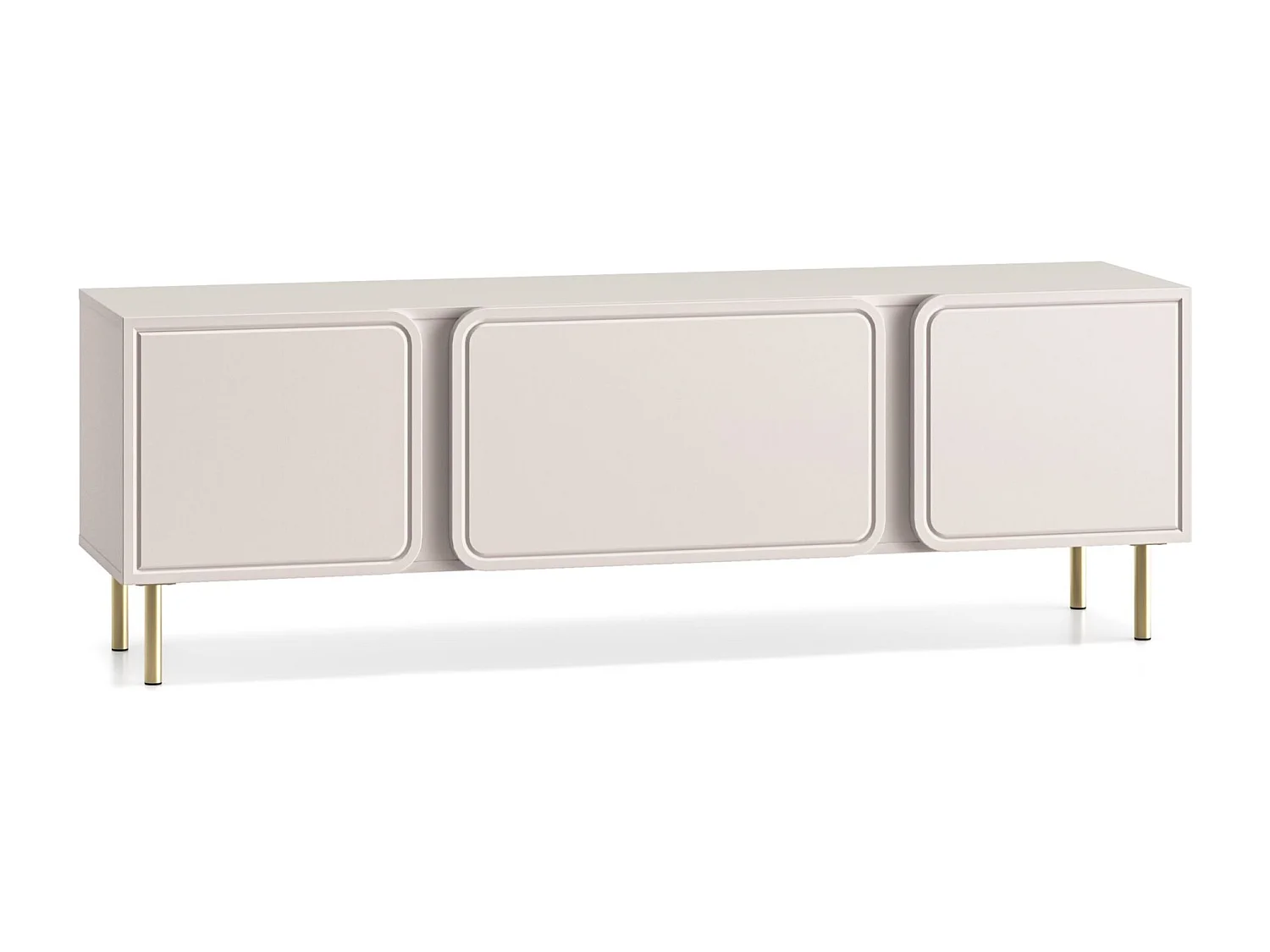 TV-meubel 2-deurs met klep – kasjmierbeige – 160 cm – LOPPA