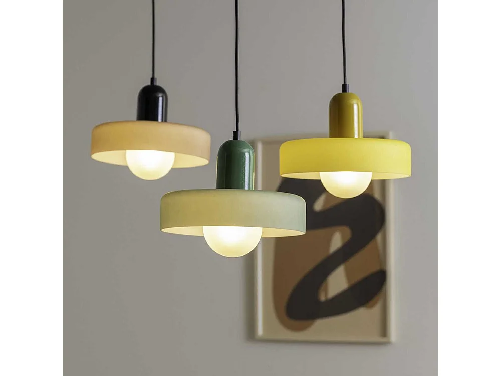 Lampe suspendue en verre Opaco Grato