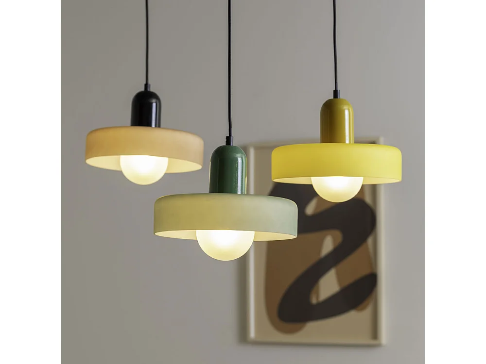 Lampe suspendue en verre Opaco Grato