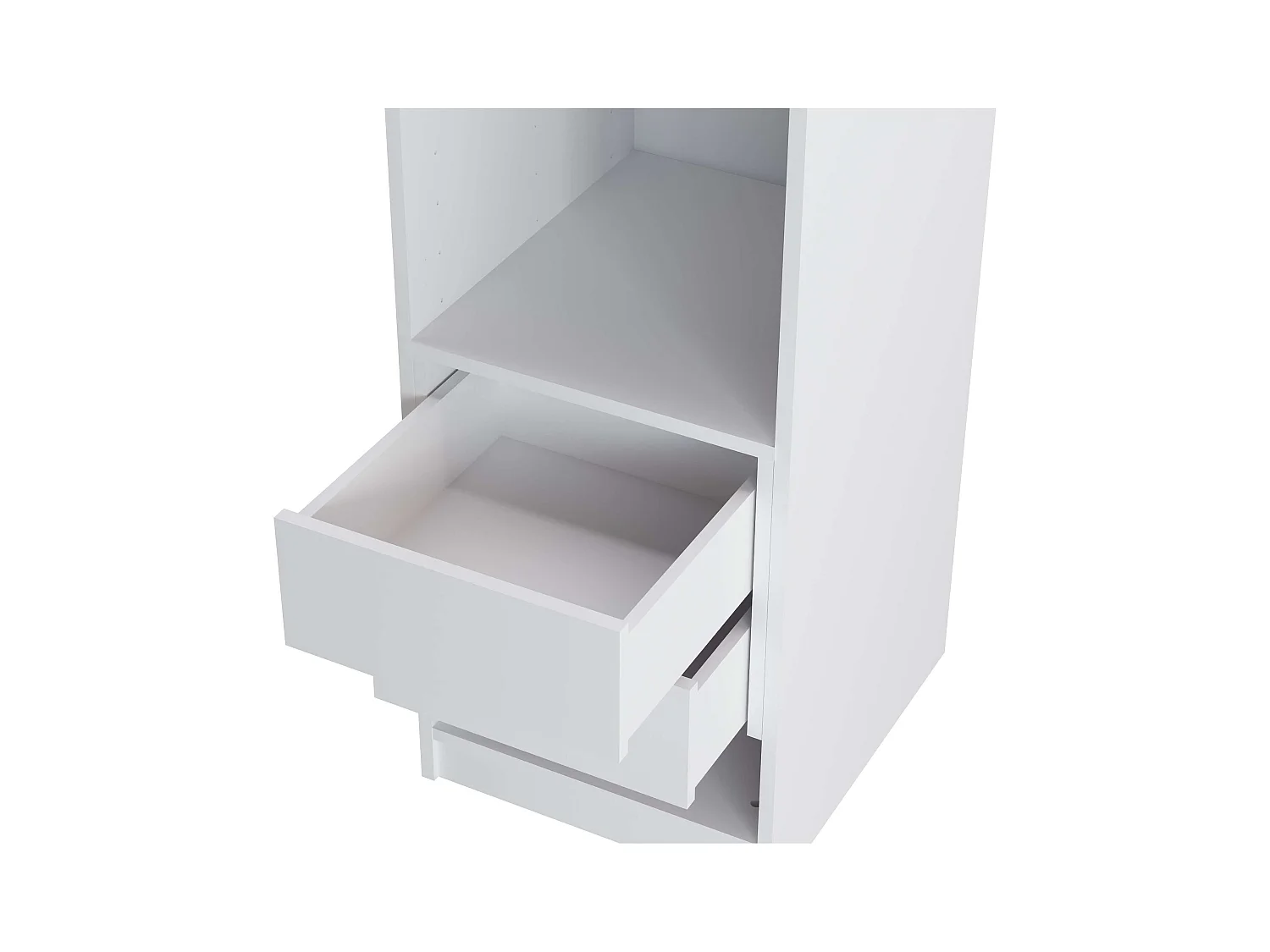 Colonne penderie 2 tiroirs TALESA blanc