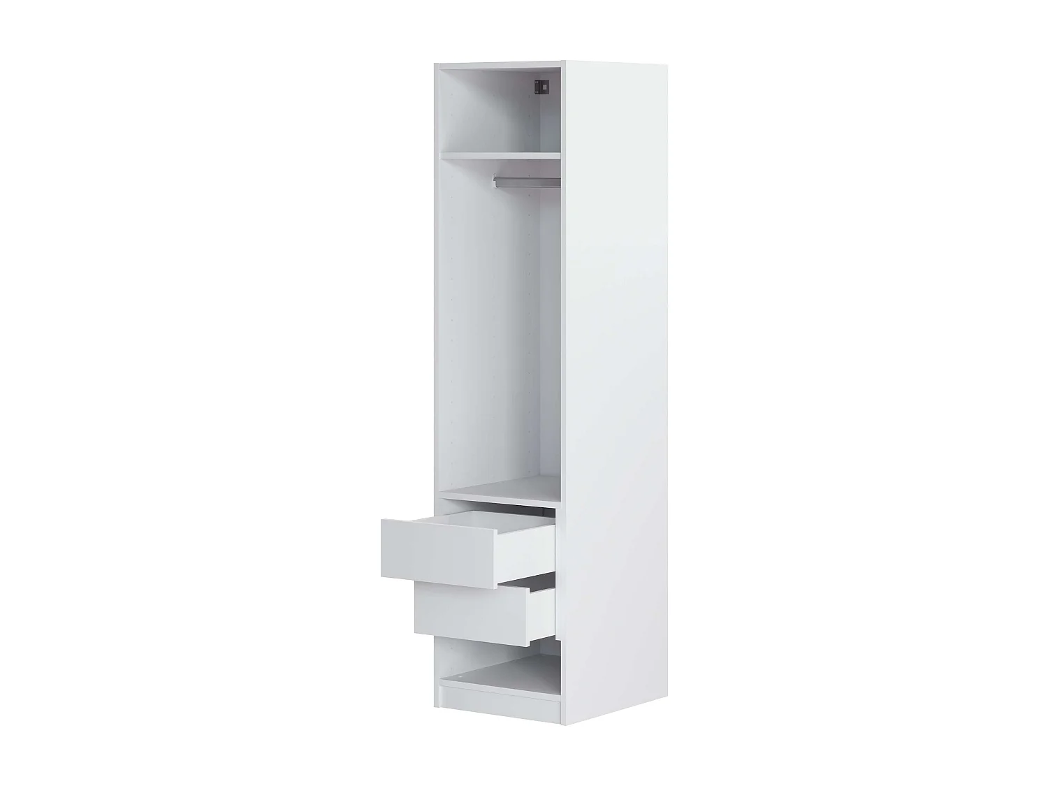 Colonne penderie 2 tiroirs TALESA blanc