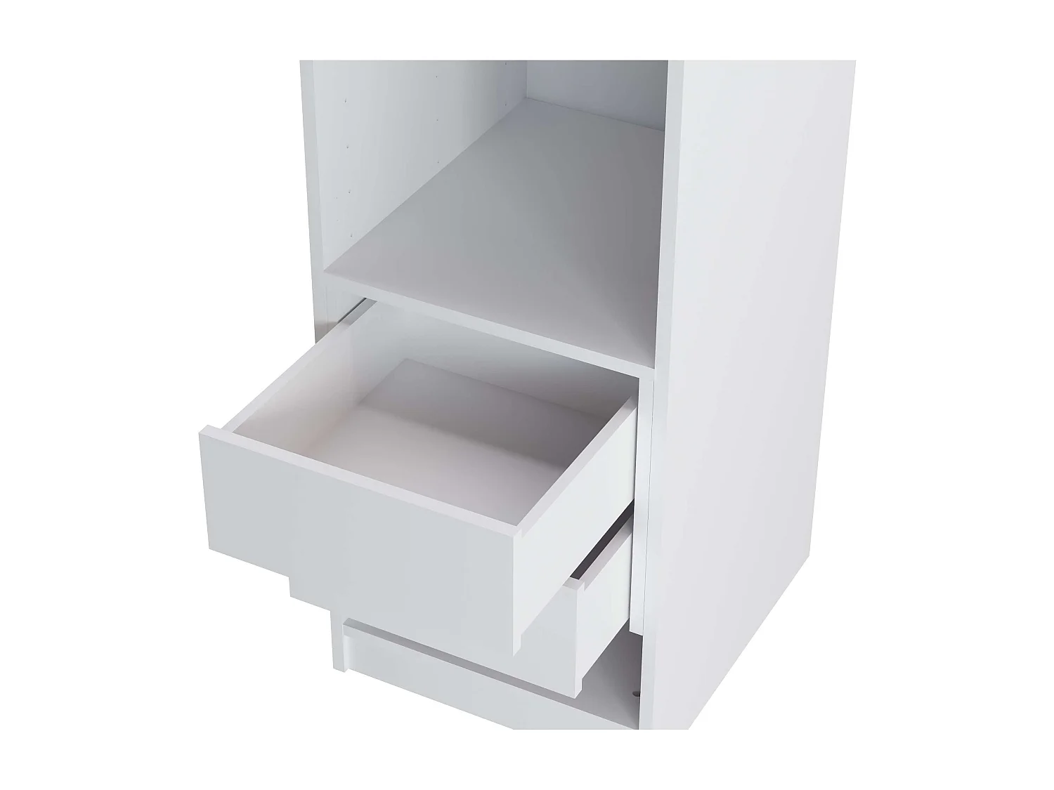 Colonne penderie 2 tiroirs TALESA blanc