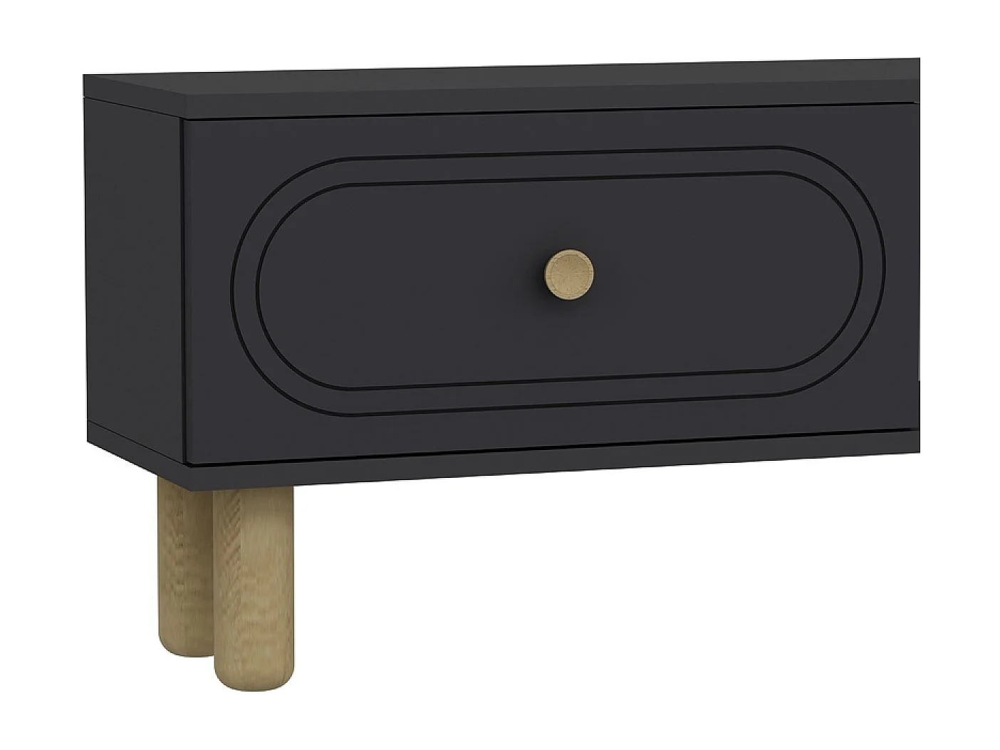 Meuble TV avec cheminée LED 150cm gris anthracite FYRI