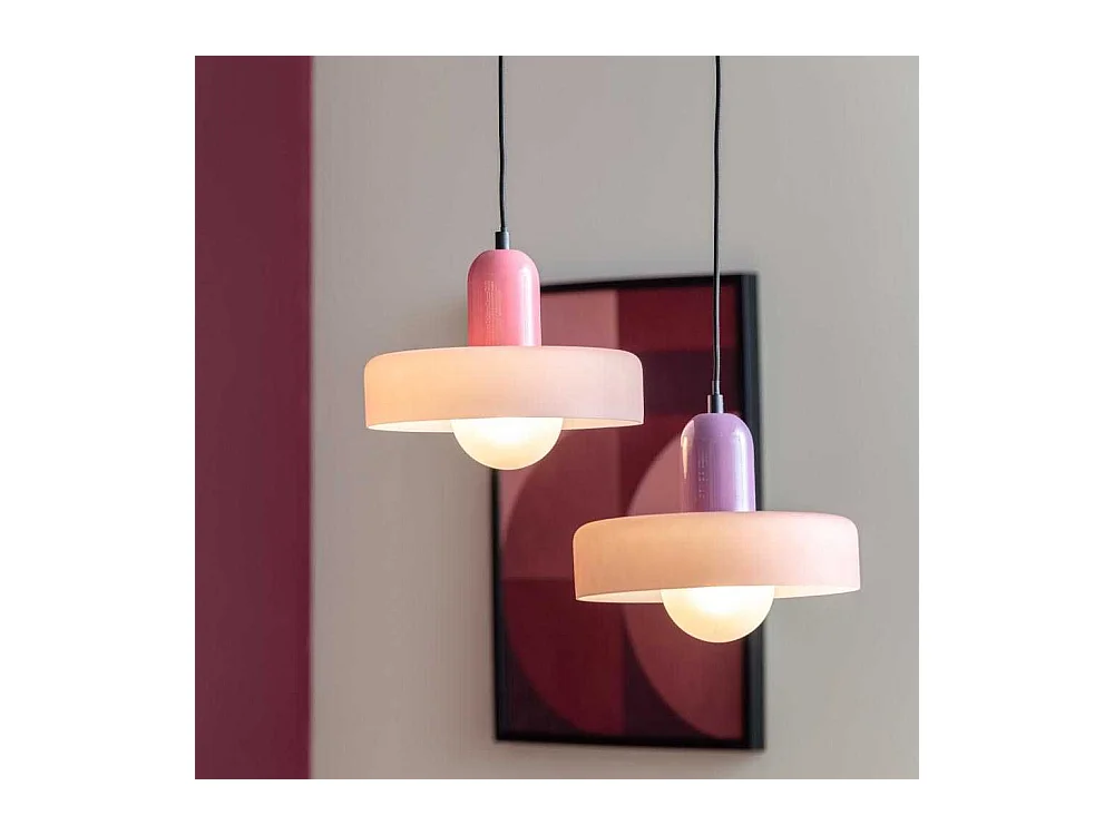 Lampe suspendue en verre Opaco Grato