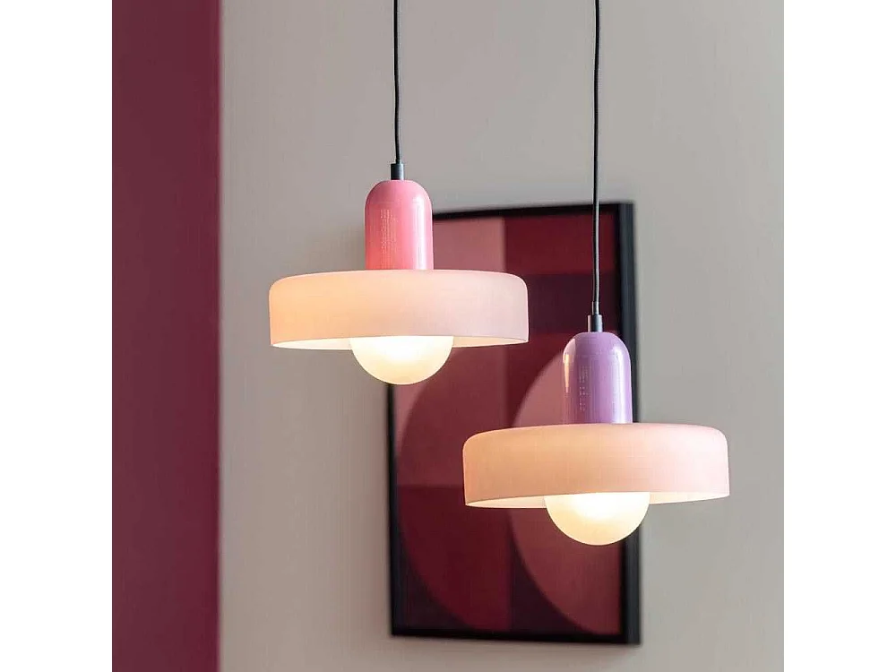 Lampe suspendue en verre Opaco Grato