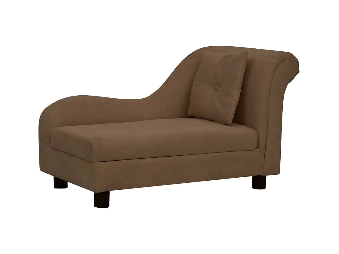 Le Havre  Canapé pour cen avec oreiller Marron 83x44x44 cm Peluche