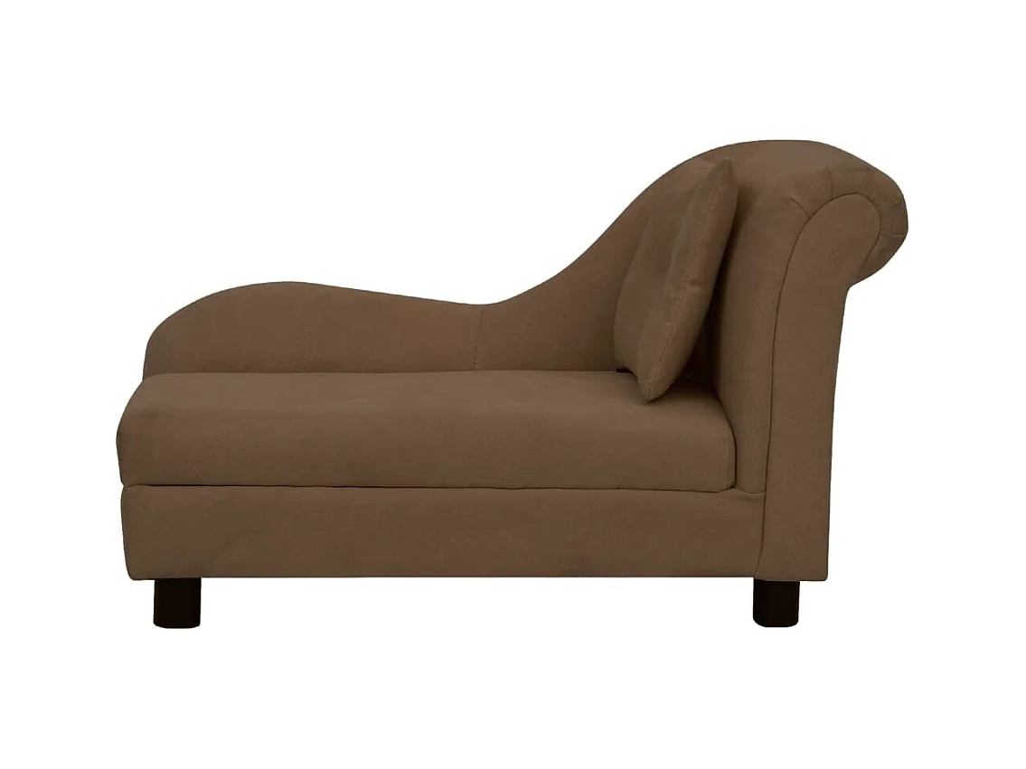 Le Havre  Canapé pour cen avec oreiller Marron 83x44x44 cm Peluche