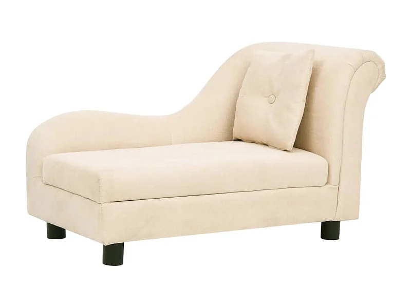 Le Havre  Canapé pour cen avec oreiller Crème 83x44x44 cm Peluche