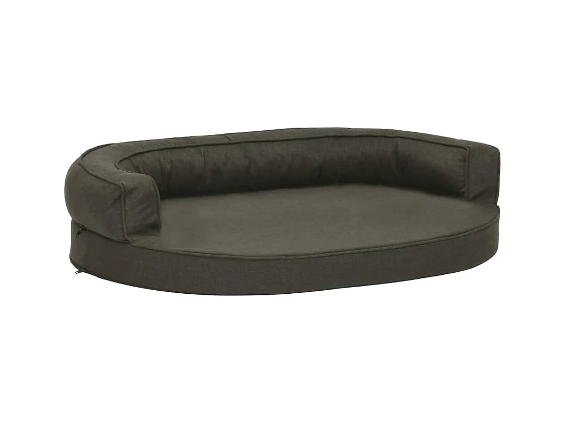 Xarvir  Hondenbed ergonomisch linnen-look 75x53 cm donkergrijs