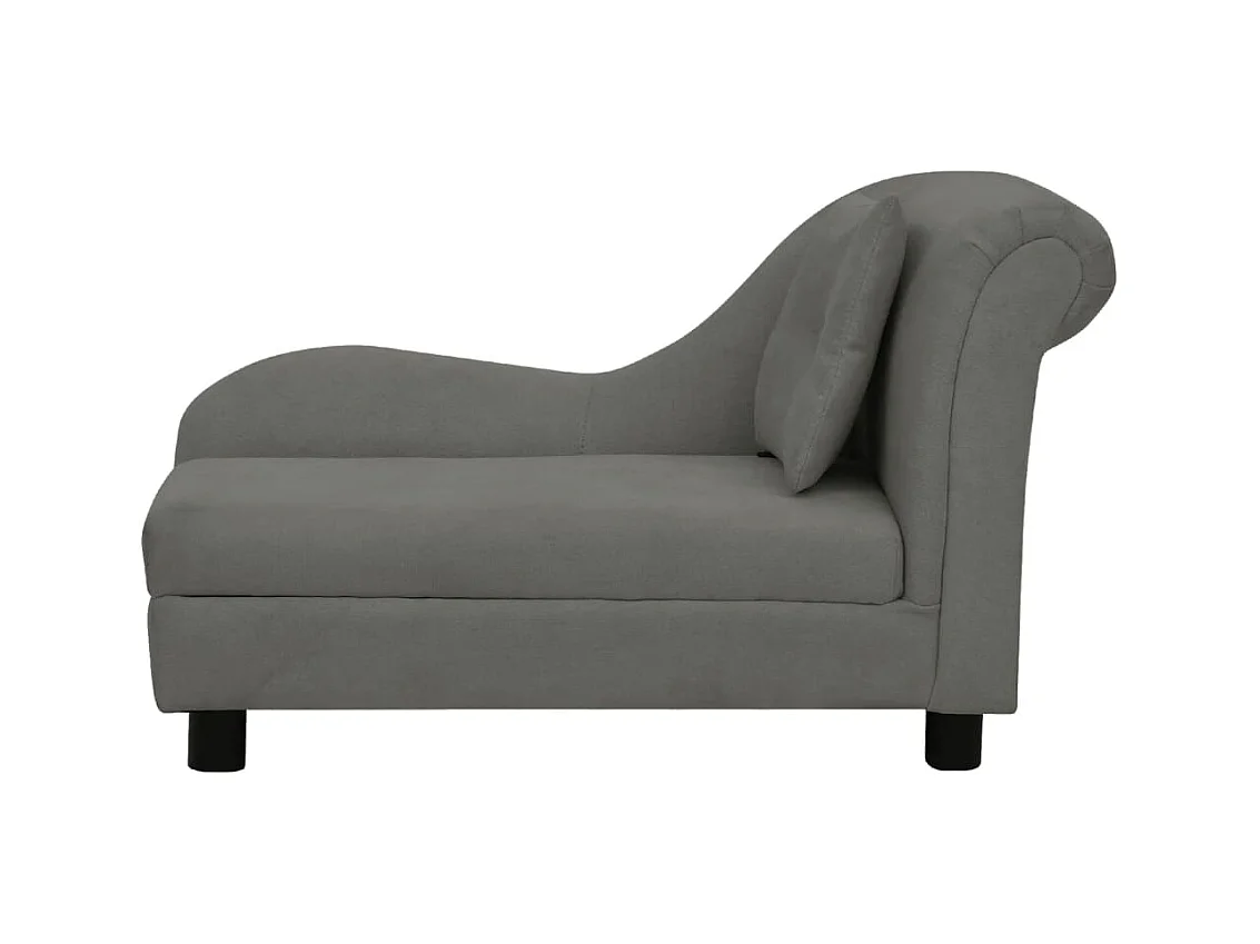 Le Havre  Canapé pour cen avec oreiller Gris foncé 83x44x44 cm Peluche