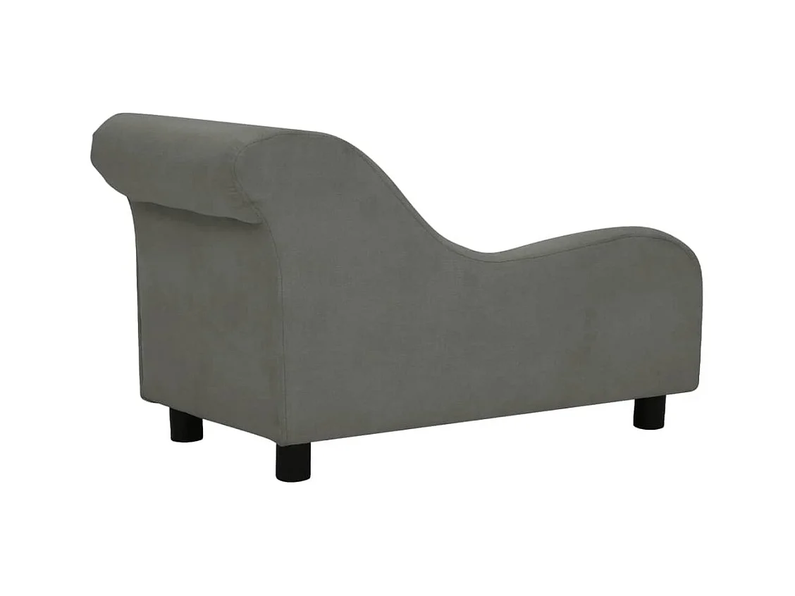 Le Havre  Canapé pour cen avec oreiller Gris foncé 83x44x44 cm Peluche