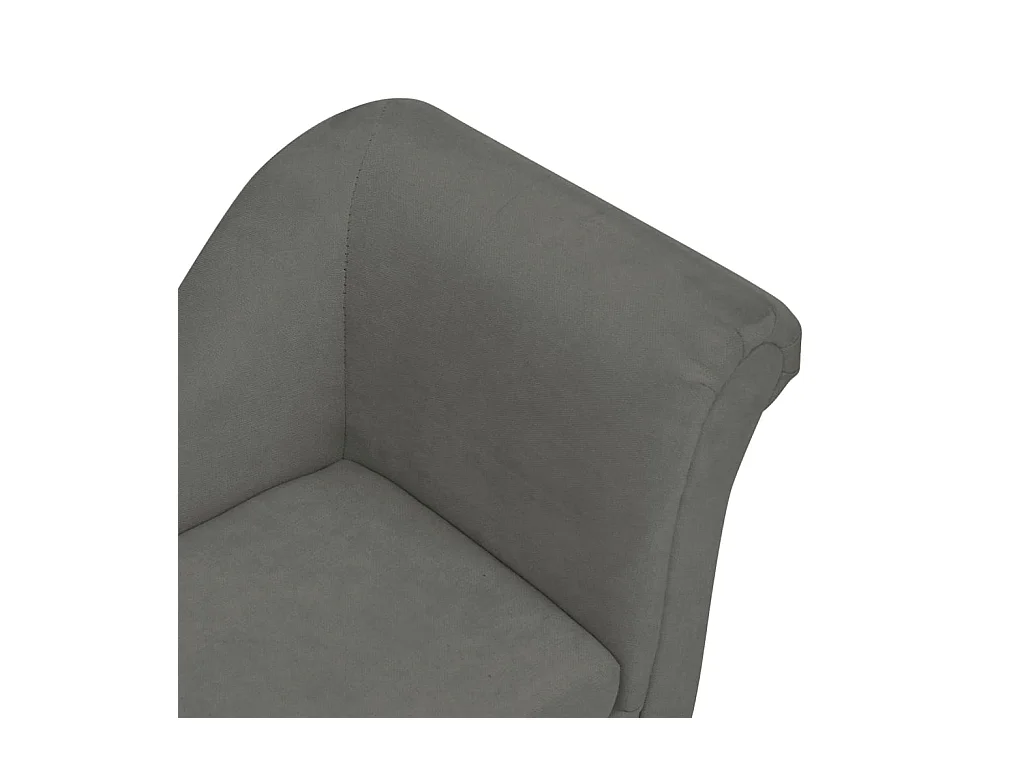 Le Havre  Canapé pour cen avec oreiller Gris foncé 83x44x44 cm Peluche