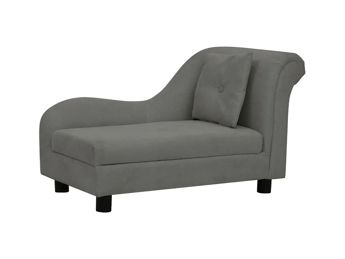 Le Havre  Canapé pour cen avec oreiller Gris foncé 83x44x44 cm Peluche