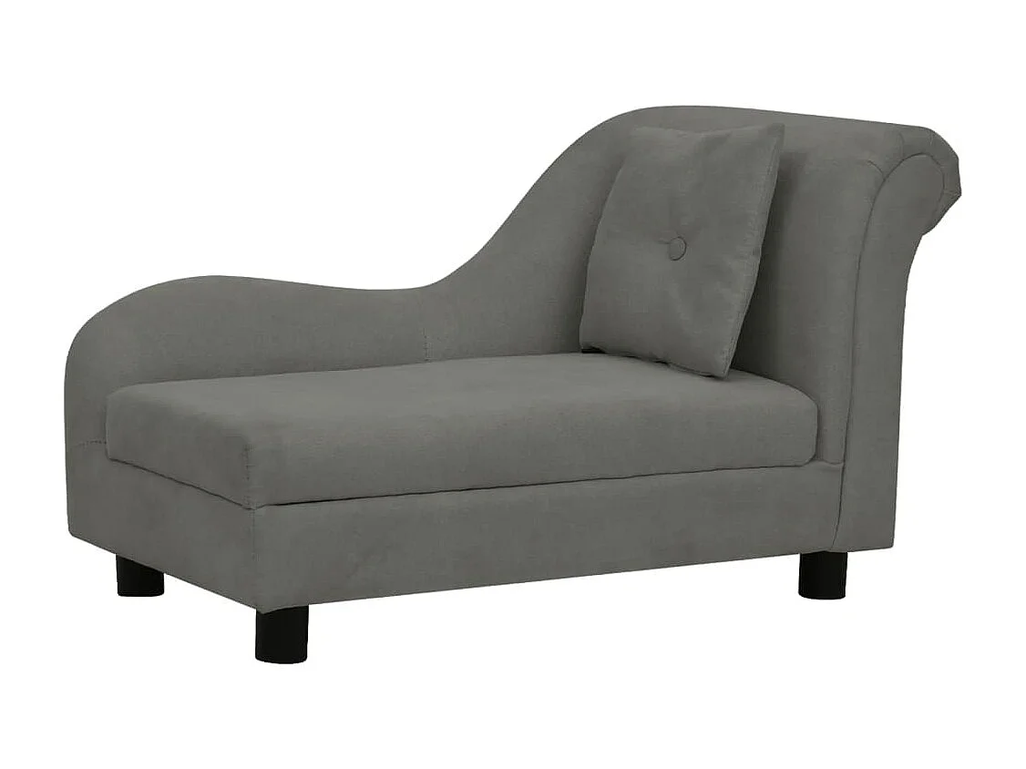 Le Havre  Canapé pour cen avec oreiller Gris foncé 83x44x44 cm Peluche