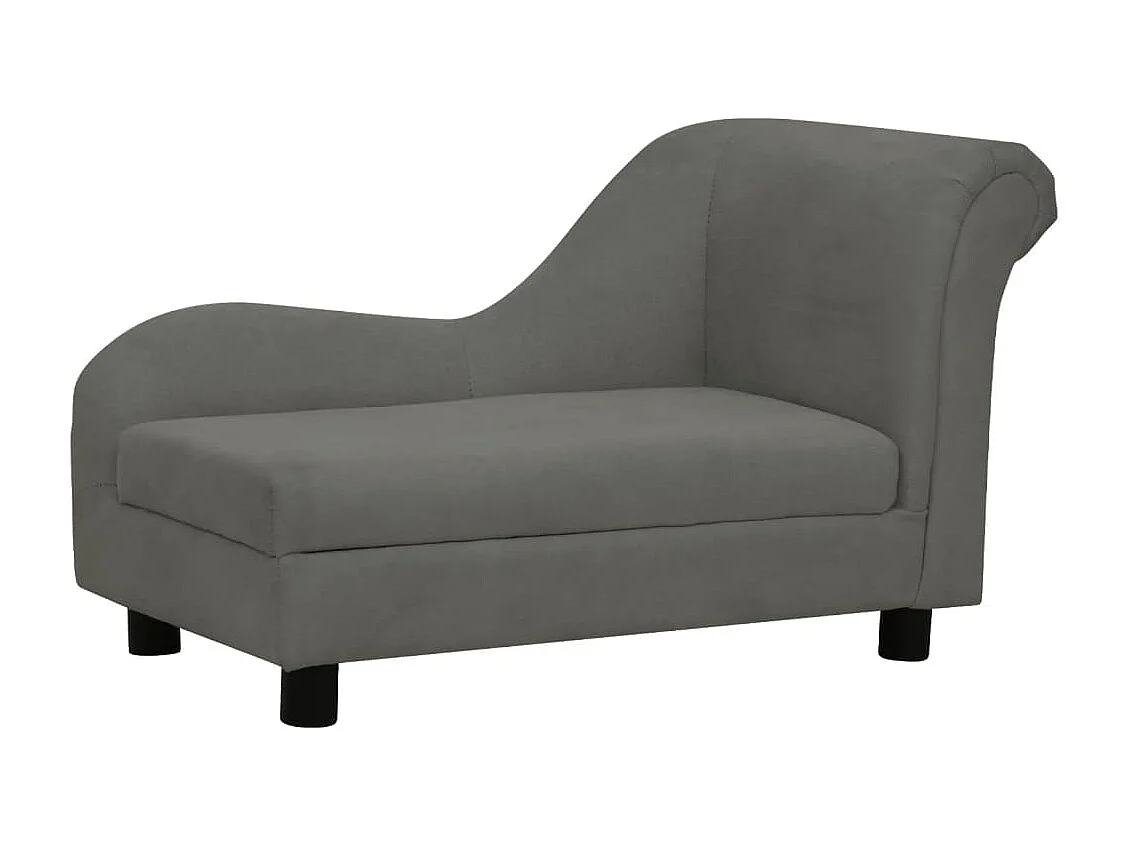 Le Havre  Canapé pour cen avec oreiller Gris foncé 83x44x44 cm Peluche