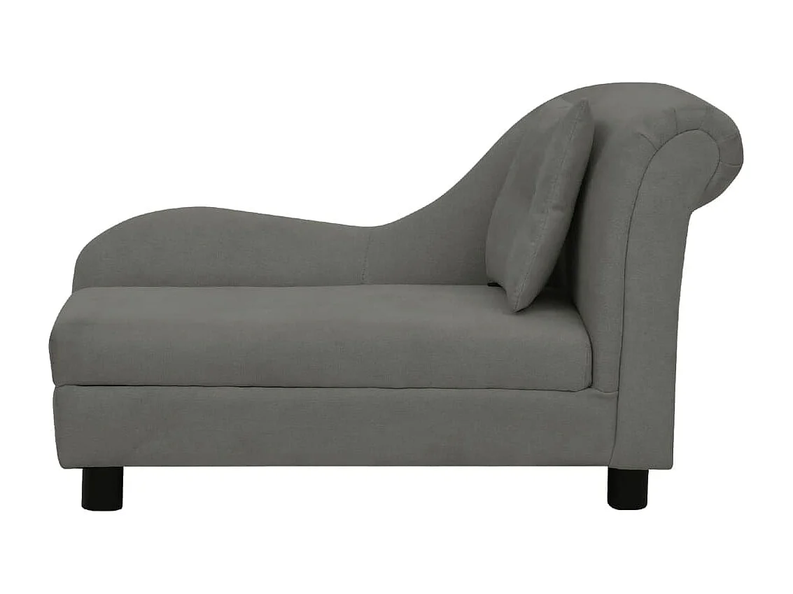 Le Havre  Canapé pour cen avec oreiller Gris foncé 83x44x44 cm Peluche