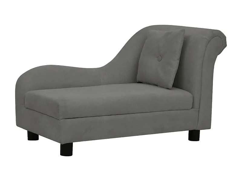 Le Havre  Hondenbank met kussen 83x44x44 cm pluche donkergrijs