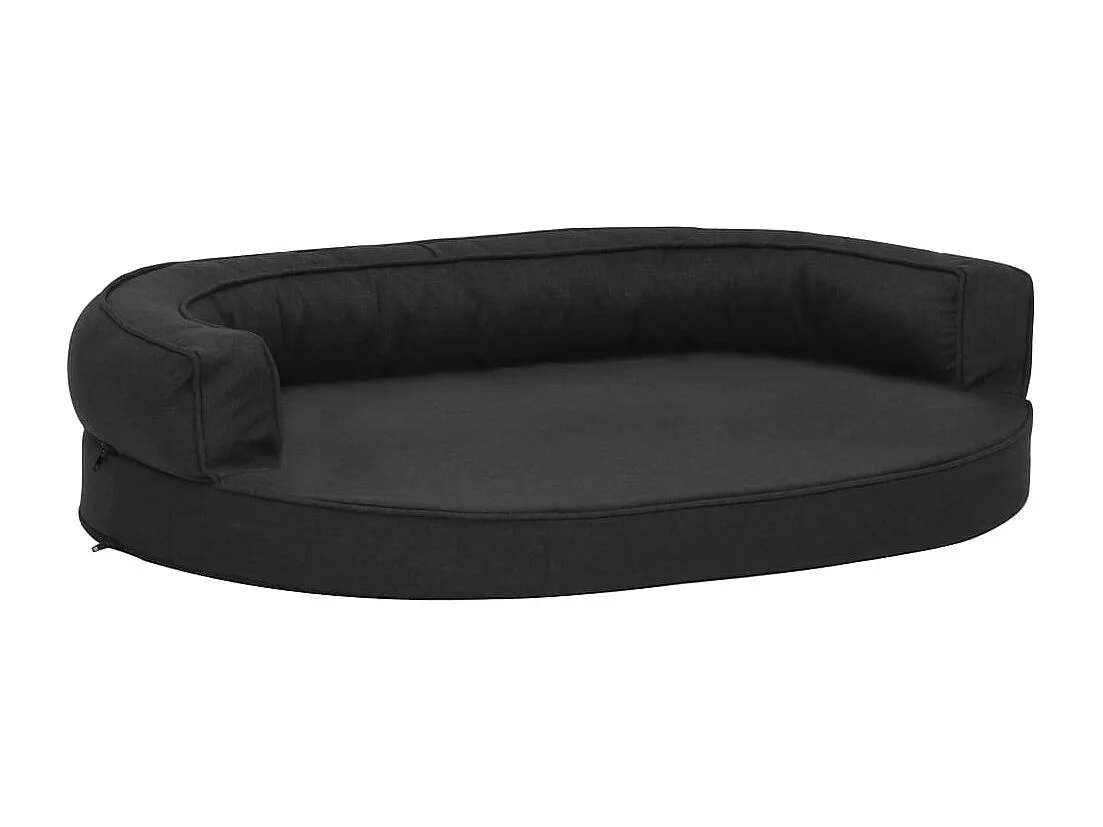 Xarvir  Matelas de lit ergonomique de cen 75x53 cm Aspect de lin Noir