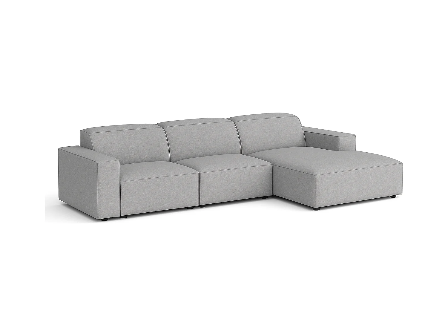 Canapé d’angle modulaire Cursal A  droit  – 284 x 166 cm, gris Raven 7, design moderne