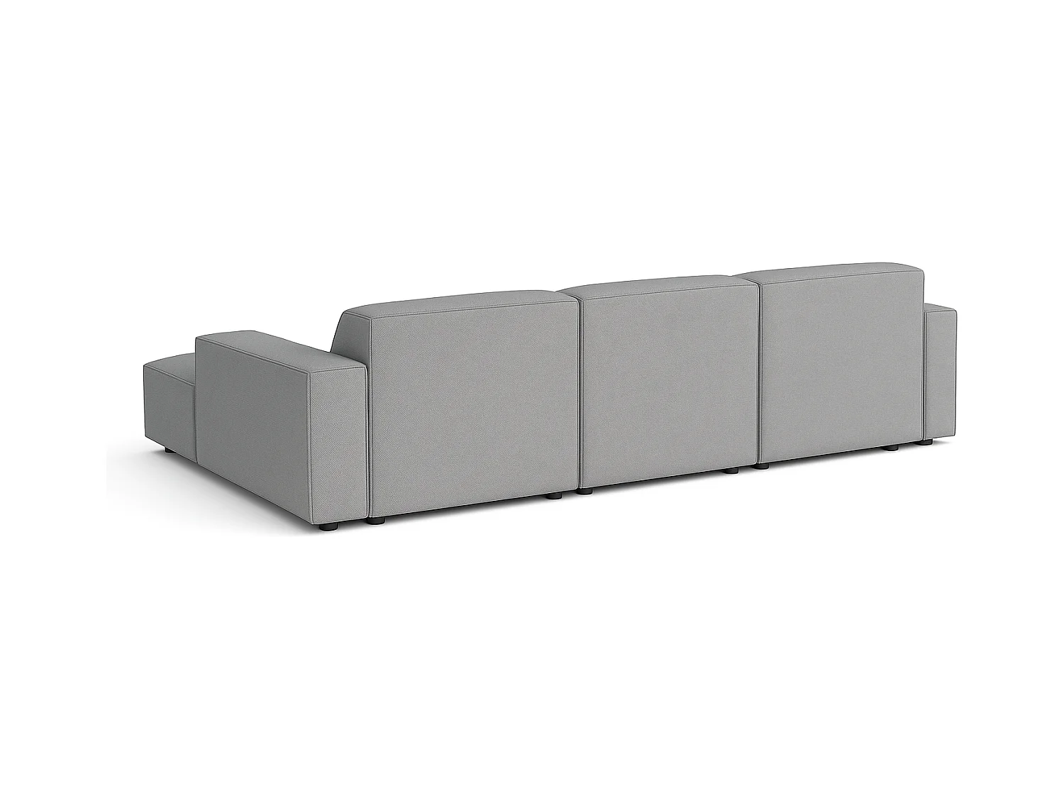 Canapé d’angle modulaire Cursal A  droit  – 284 x 166 cm, gris Raven 7, design moderne