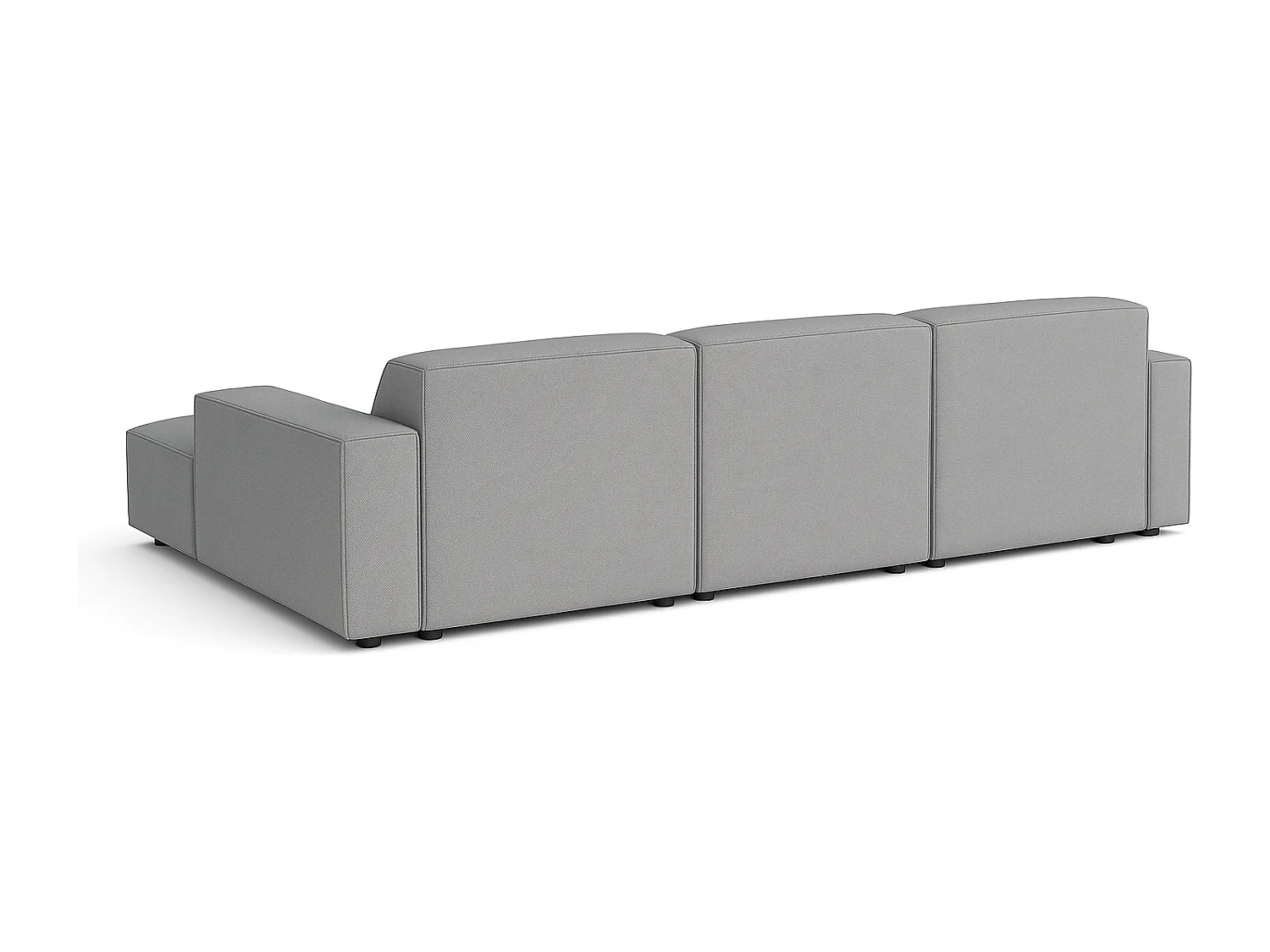 Canapé d’angle modulaire Cursal A  droit  – 284 x 166 cm, gris Raven 7, design moderne