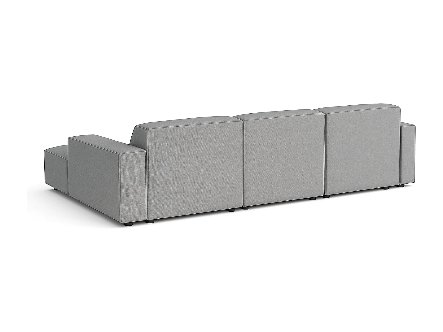 Canapé d’angle modulaire Cursal A  droit  – 284 x 166 cm, gris Raven 7, design moderne