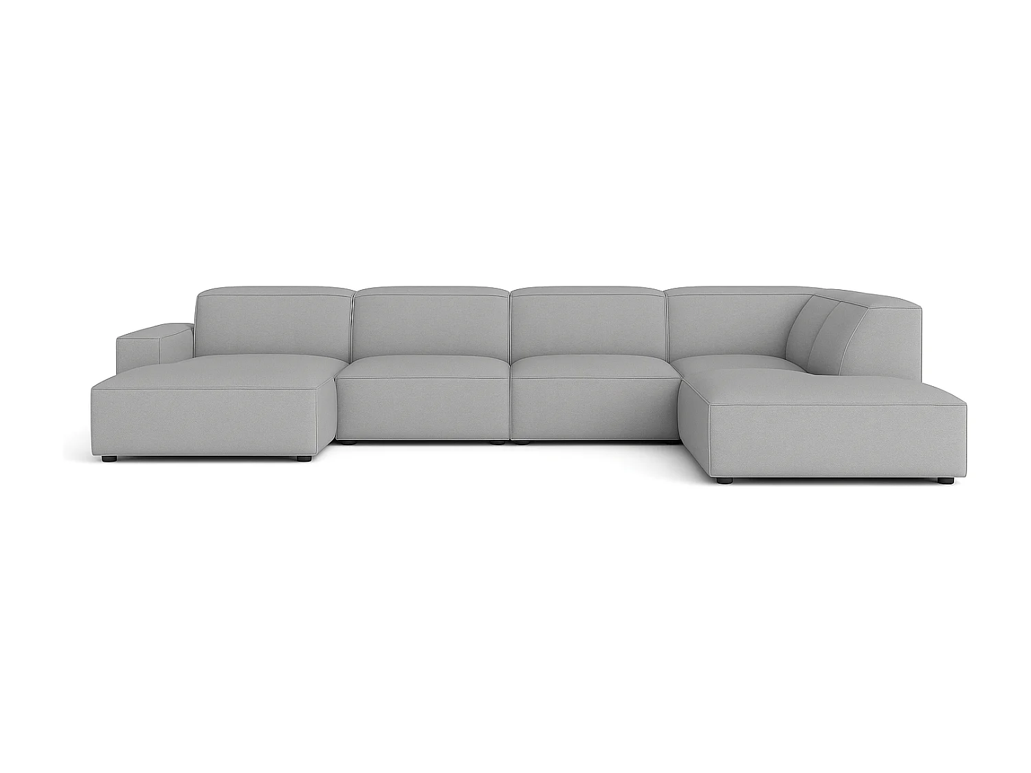 Canapé d’angle modulaire Cursal D gauche – 364 x 262 x 70 cm, gris Raven 7, design moderne