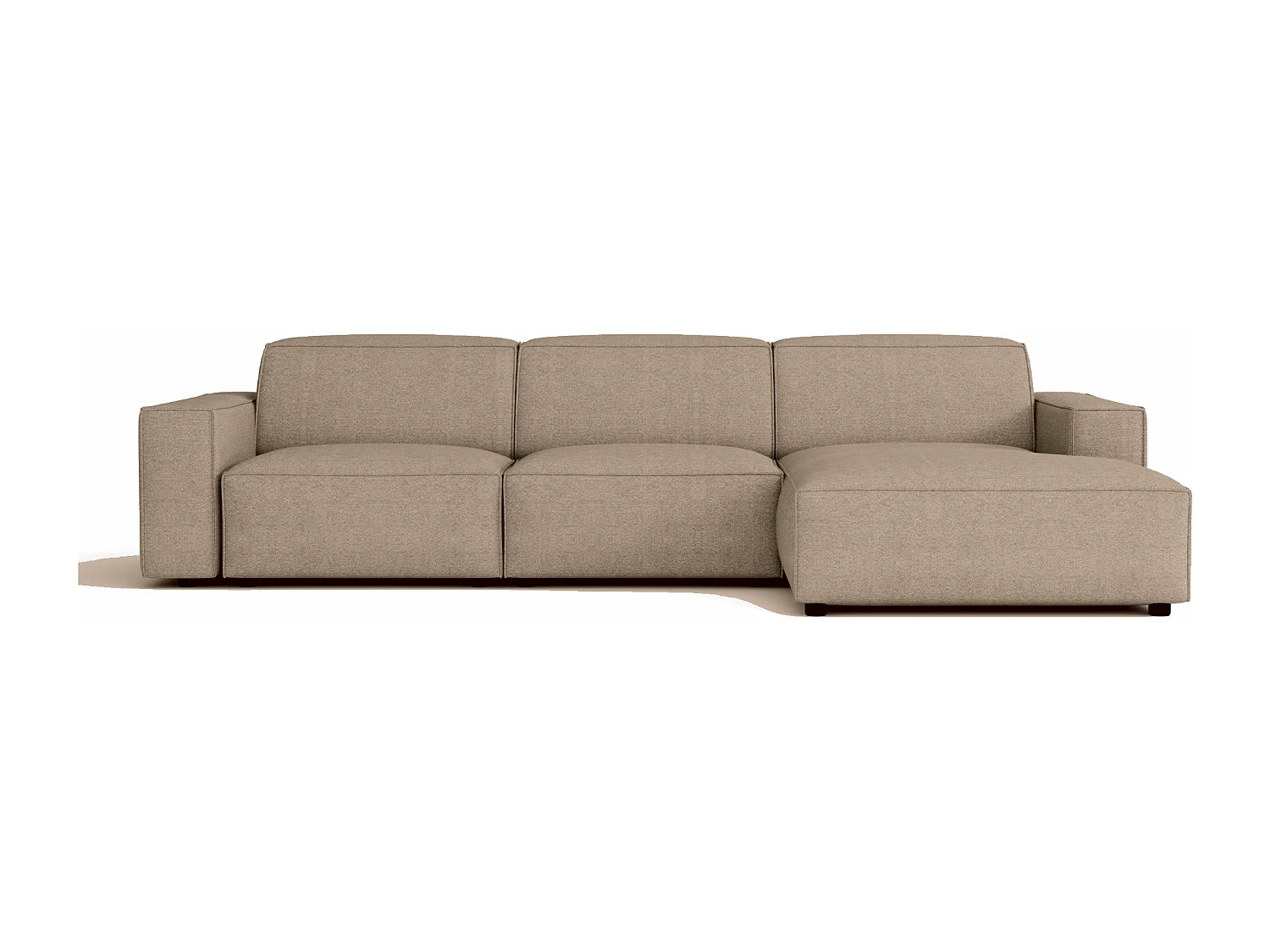 Canapé d’angle modulaire Cursal A droit – 284 x 166 cm, beige Raven 30, design moderne