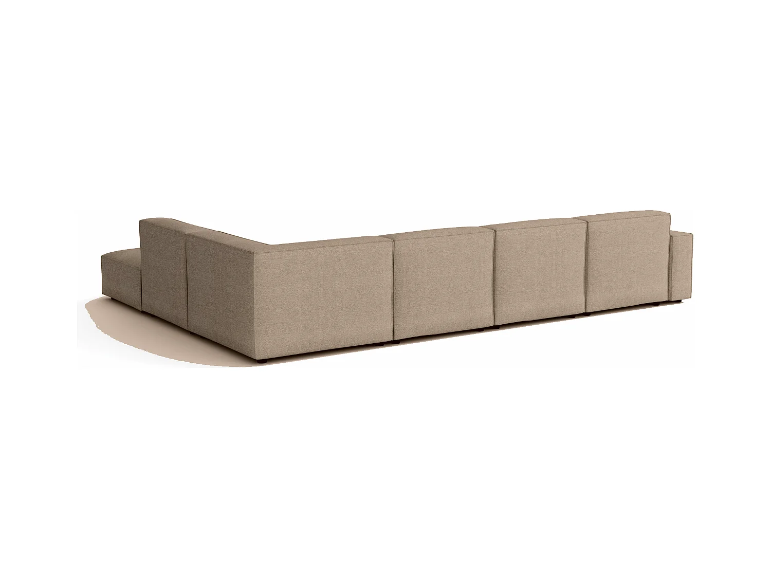 Canapé d’angle modulaire Cursal D gauche – 364 x 262 x 70 cm, beige Raven 30, design moderne