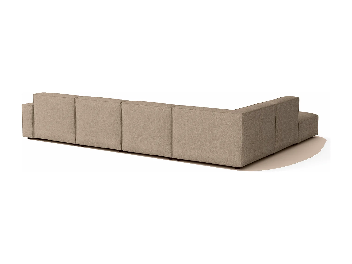 Canapé d’angle modulaire Cursal D droit – 364 x 262 x 70 cm, beige Raven 30, design moderne