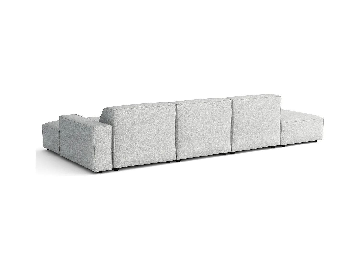 Canapé d’angle modulaire Cursal C gauche – 341 x 166 x 70 cm, gris clair Raven 6, design moderne
