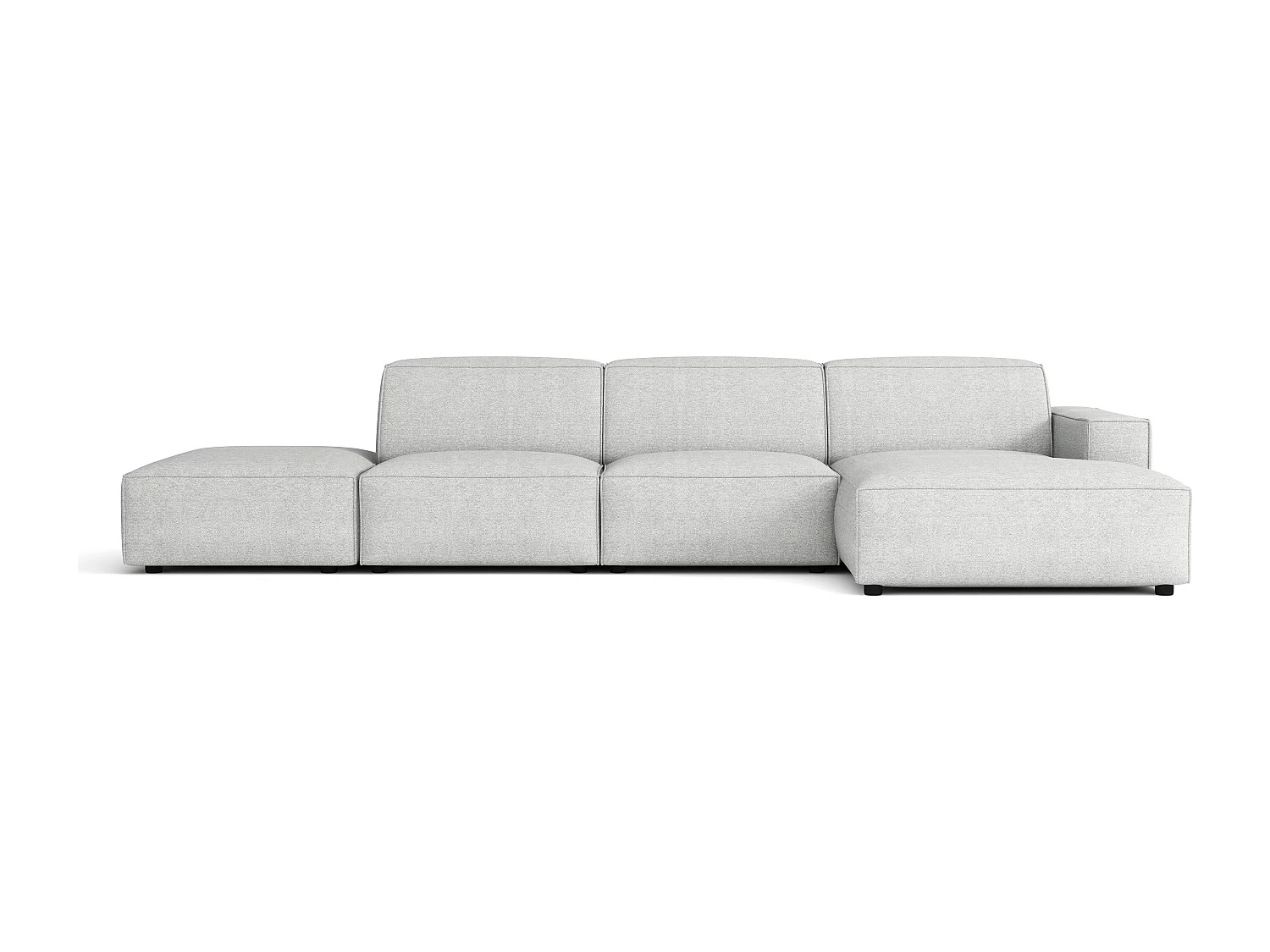 Canapé d’angle modulaire Cursal C gauche – 341 x 166 x 70 cm, gris clair Raven 6, design moderne