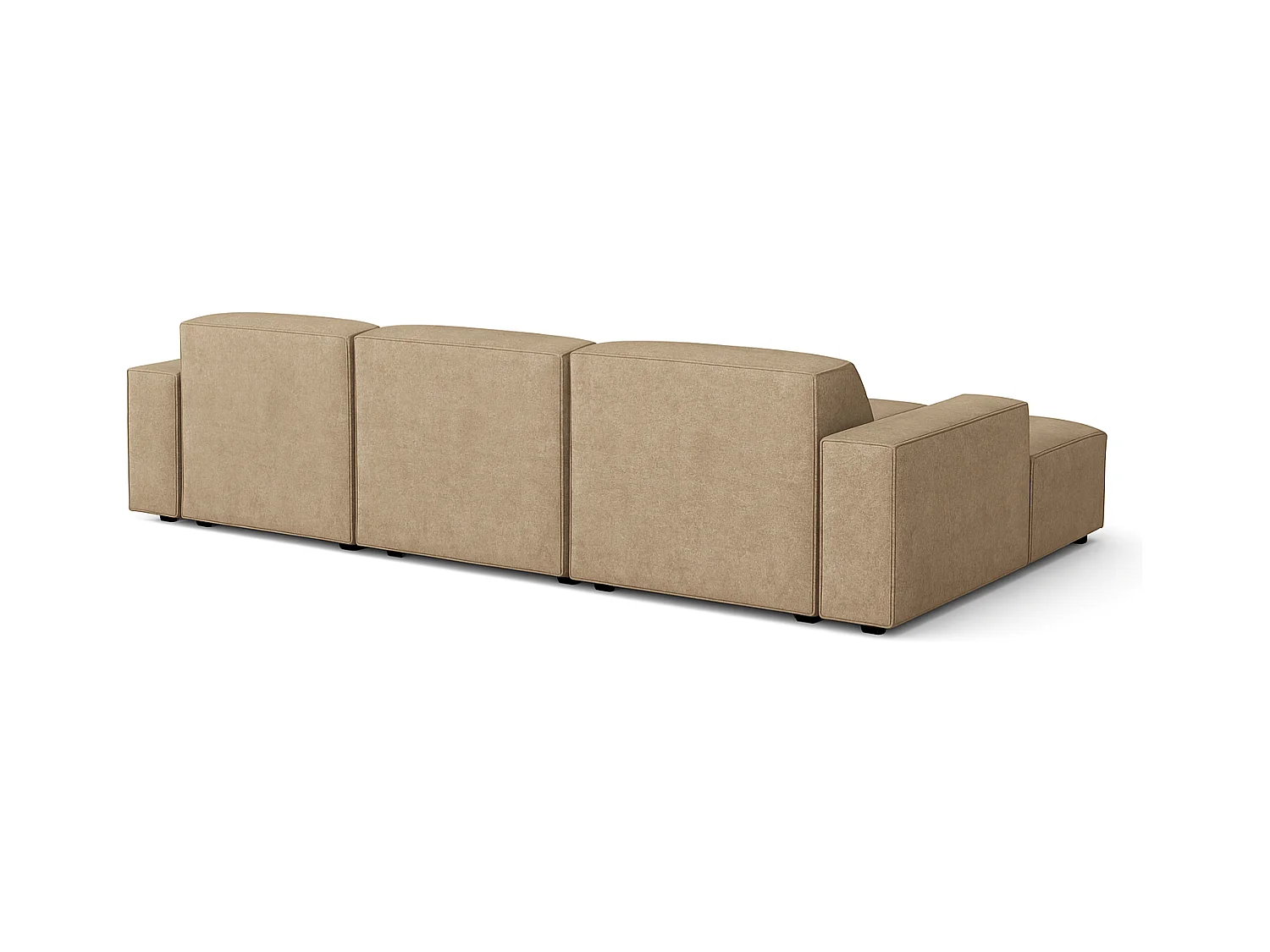 Canapé d’angle modulaire Cursal A gauche – 284 x 166 cm, marron clair Raven 34, design moderne