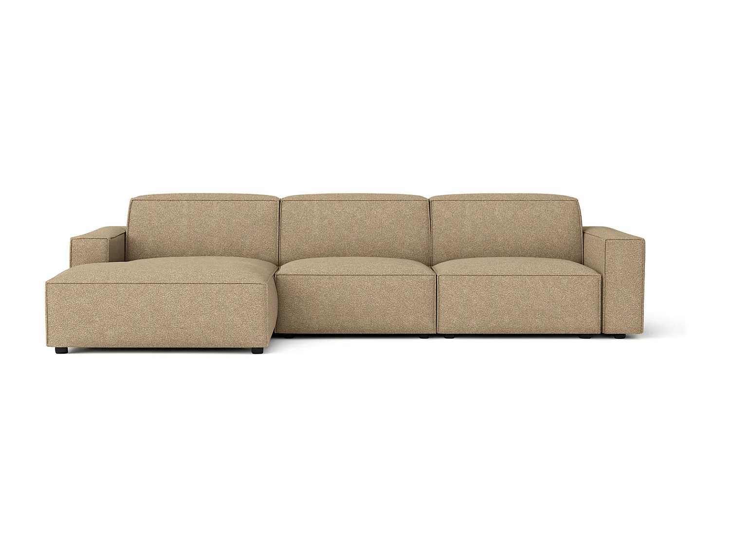 Canapé d’angle modulaire Cursal A gauche – 284 x 166 cm, marron clair Raven 34, design moderne