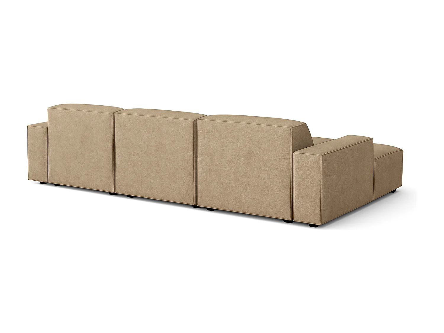 Canapé d’angle modulaire Cursal A gauche – 284 x 166 cm, marron clair Raven 34, design moderne