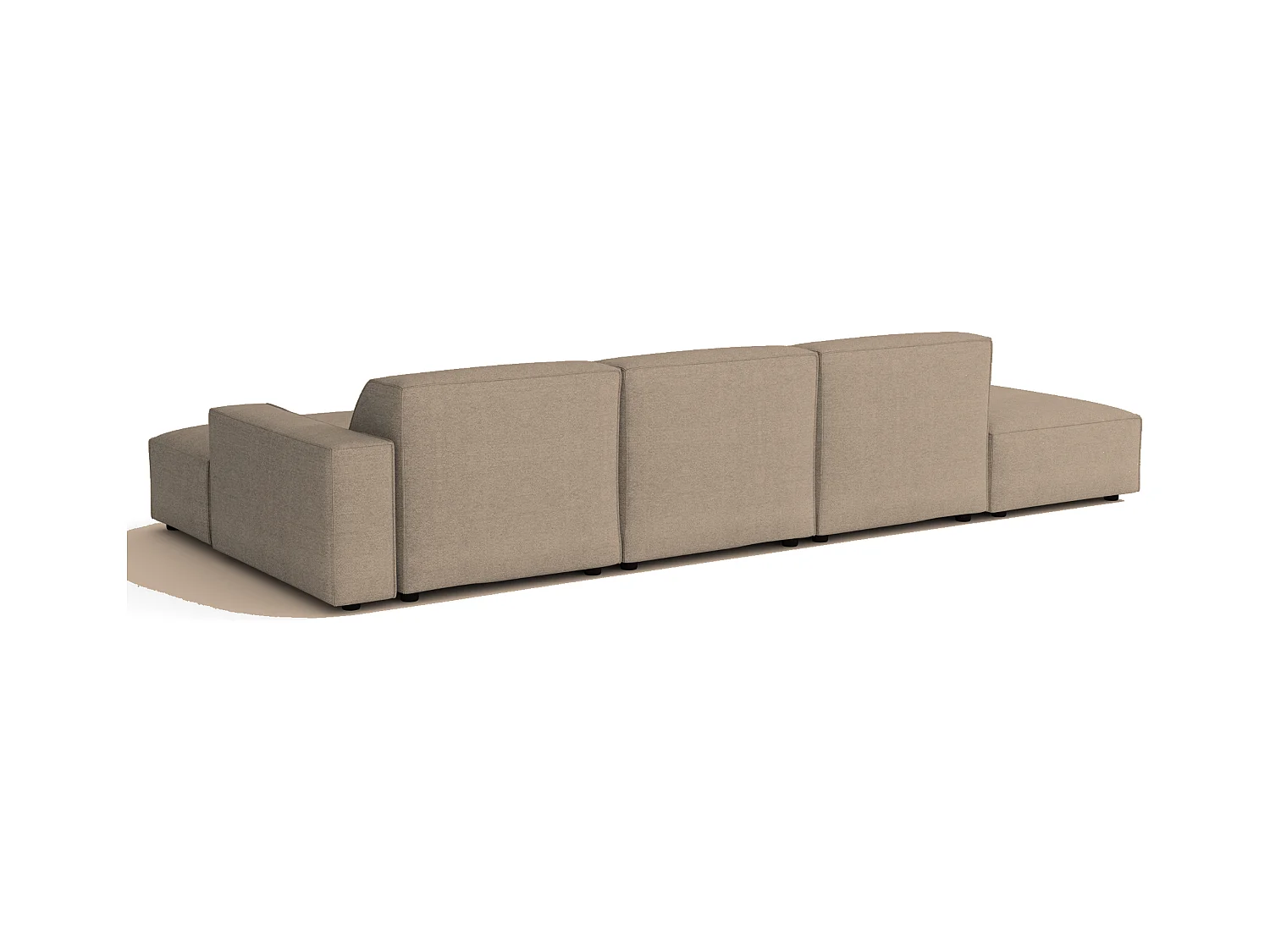 Canapé d’angle modulaire Cursal C droit – 341 x 166 x 70 cm,  beige Raven 30, design moderne