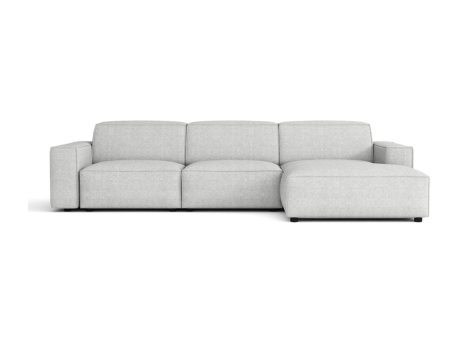 Canapé d’angle modulaire Cursal A droit – 284 x 166 cm, gris clair Raven 6, design moderne