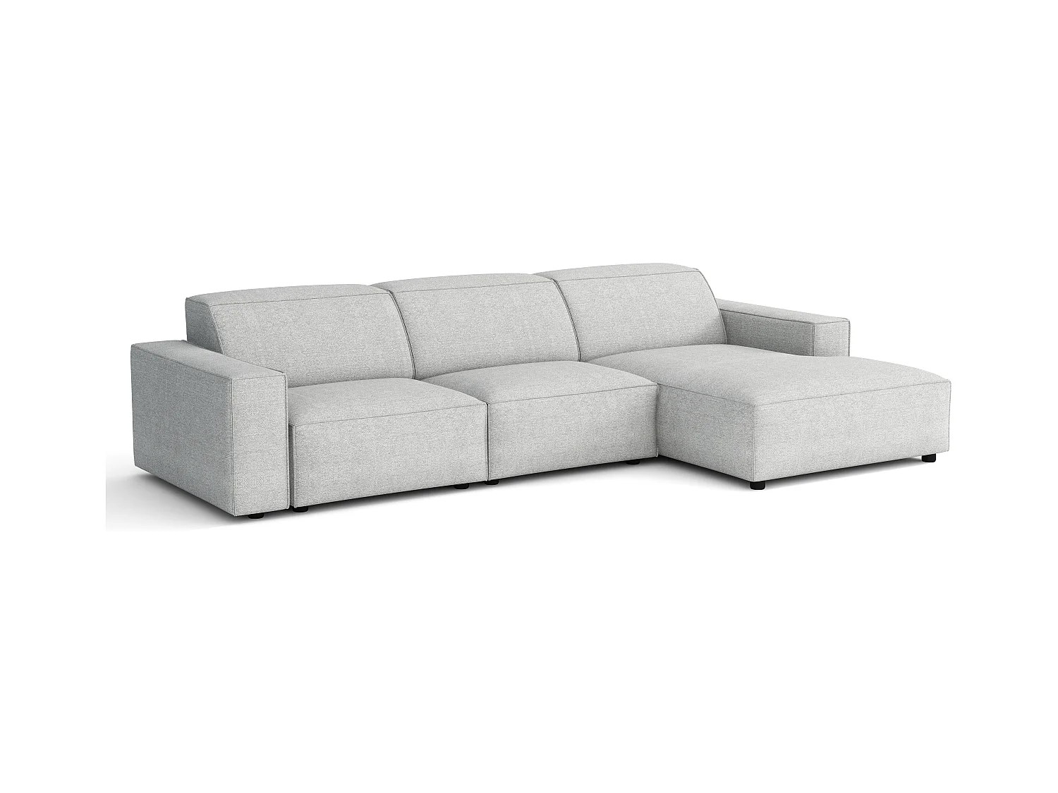 Canapé d’angle modulaire Cursal A gauche – 284 x 166 cm, gris clair Raven 6, design moderne