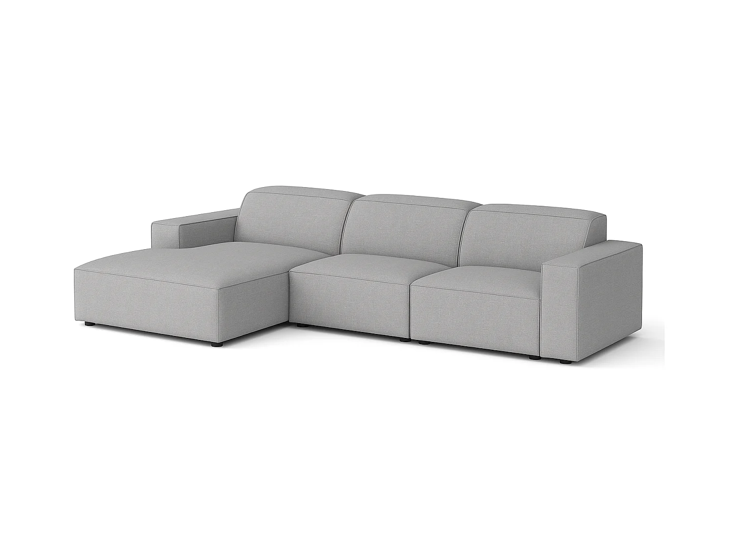 Canapé d’angle modulaire Cursal A gauche – 284 x 166 cm, gris Raven 7, design moderne