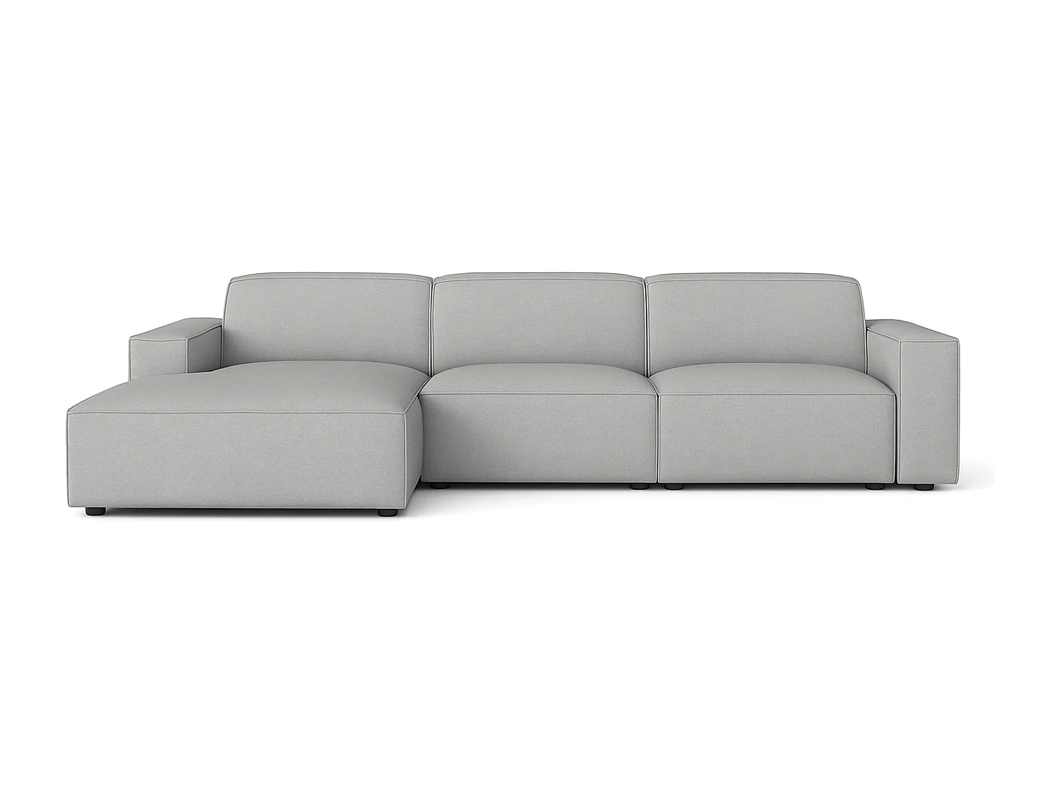 Canapé d’angle modulaire Cursal A gauche – 284 x 166 cm, gris Raven 7, design moderne