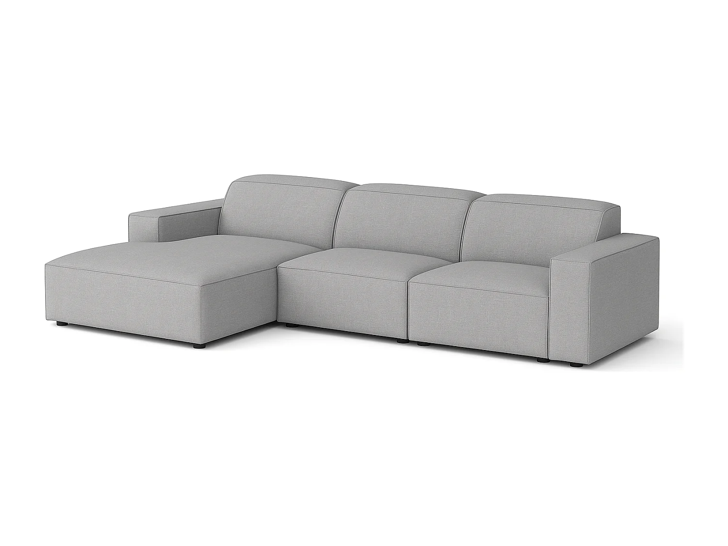 Canapé d’angle modulaire Cursal A gauche – 284 x 166 cm, gris Raven 7, design moderne