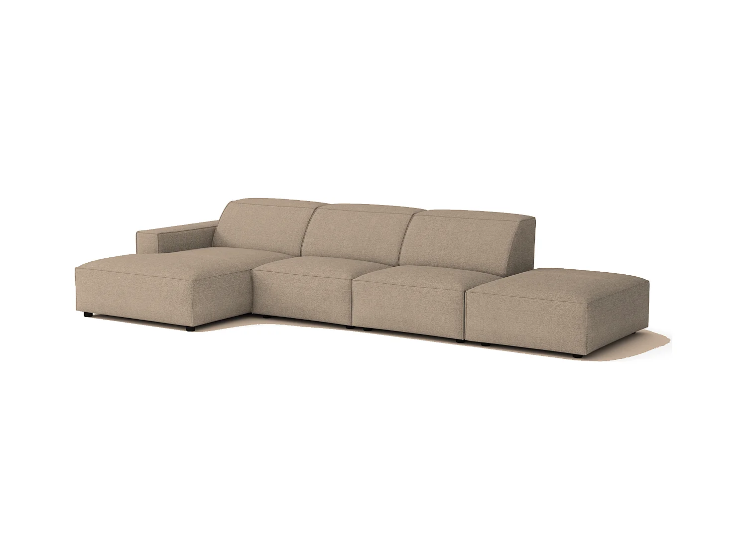 Canapé d’angle modulaire Cursal C gauche – 341 x 166 x 70 cm,  beige Raven 30, design moderne