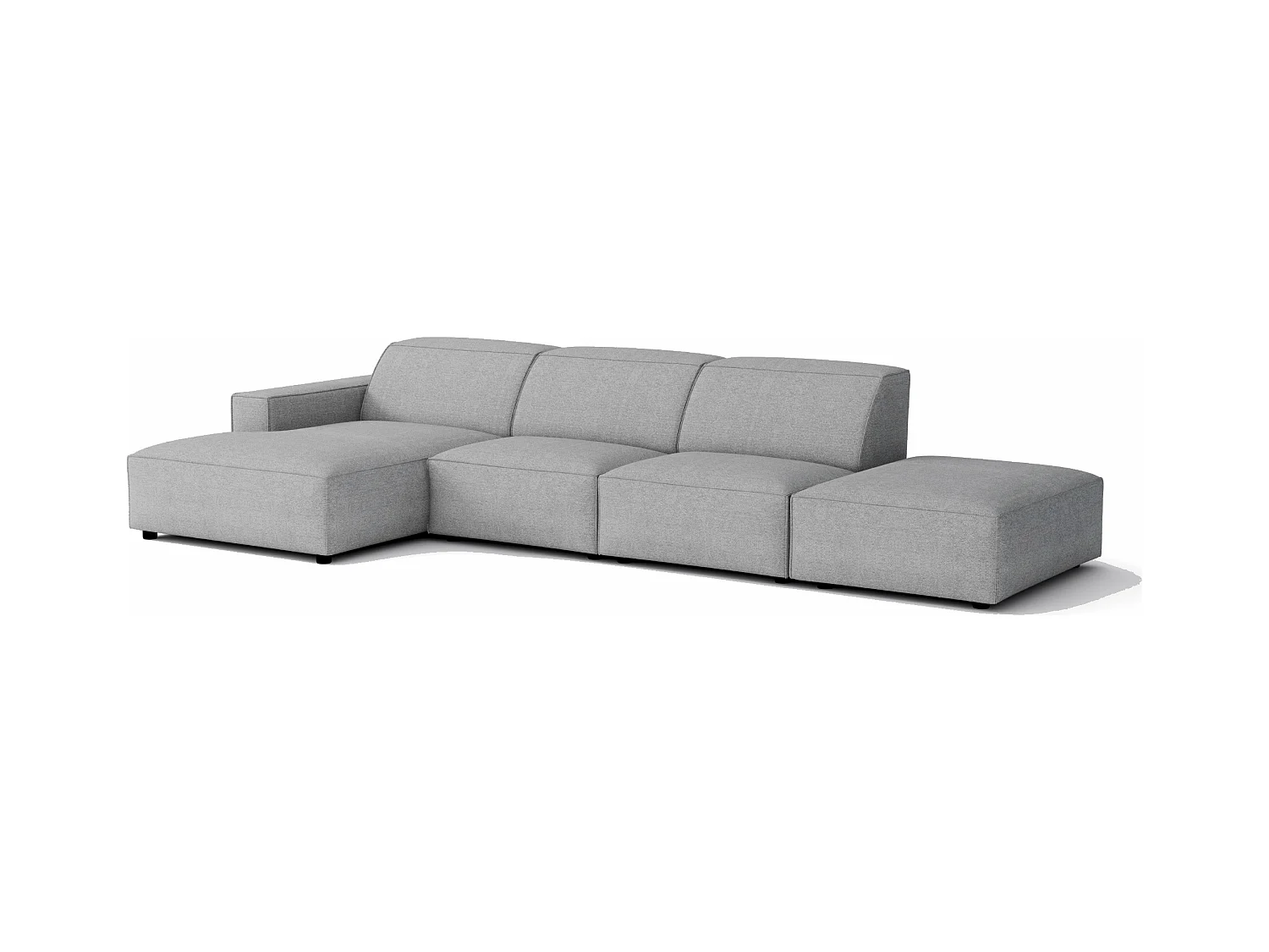 Canapé d’angle modulaire Cursal C gauche – 341 x 166 x 70 cm, gris Raven 7, design moderne