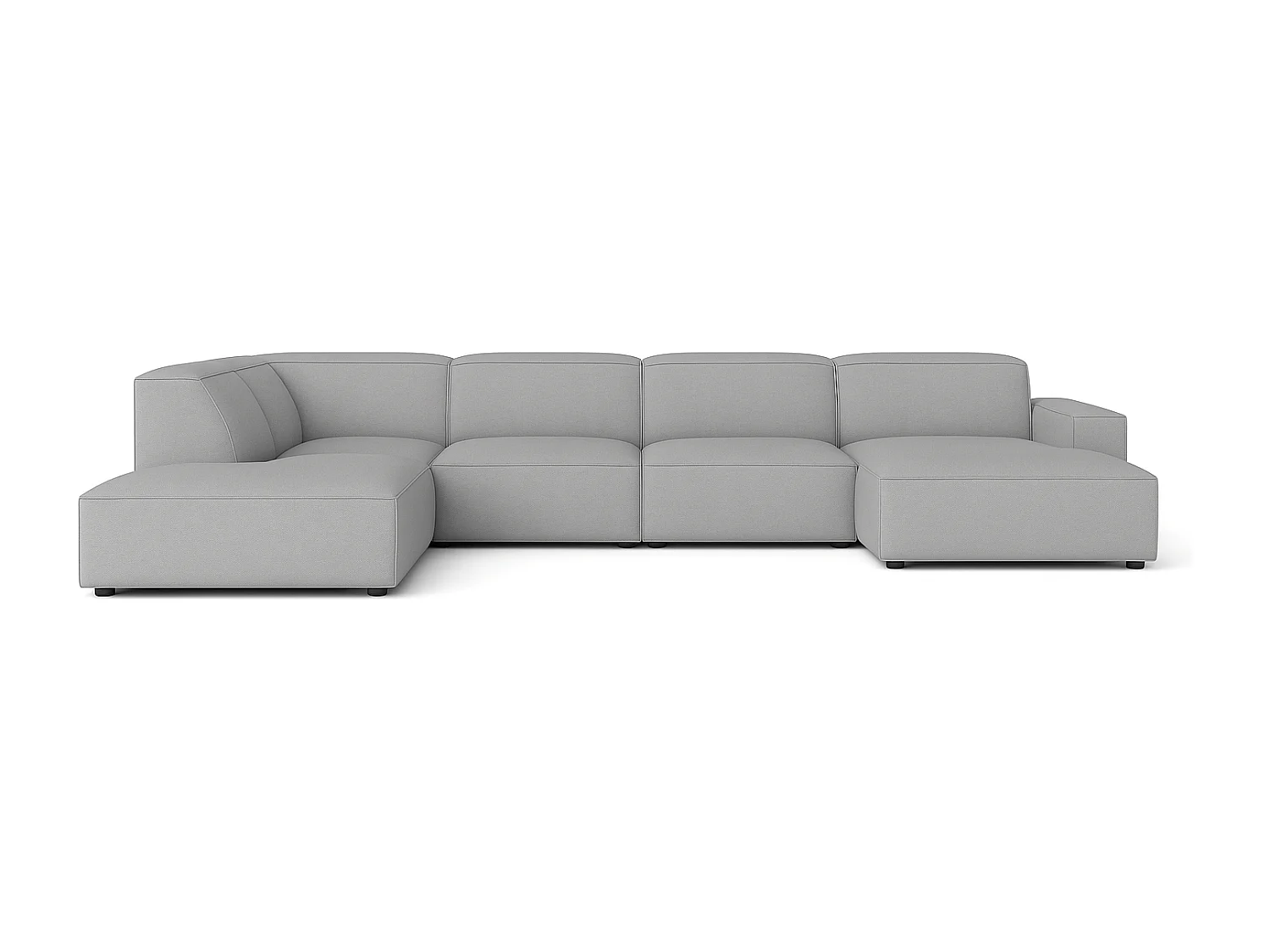 Canapé d’angle modulaire Cursal D droit – 364 x 262 x 70 cm, gris Raven 7, design moderne