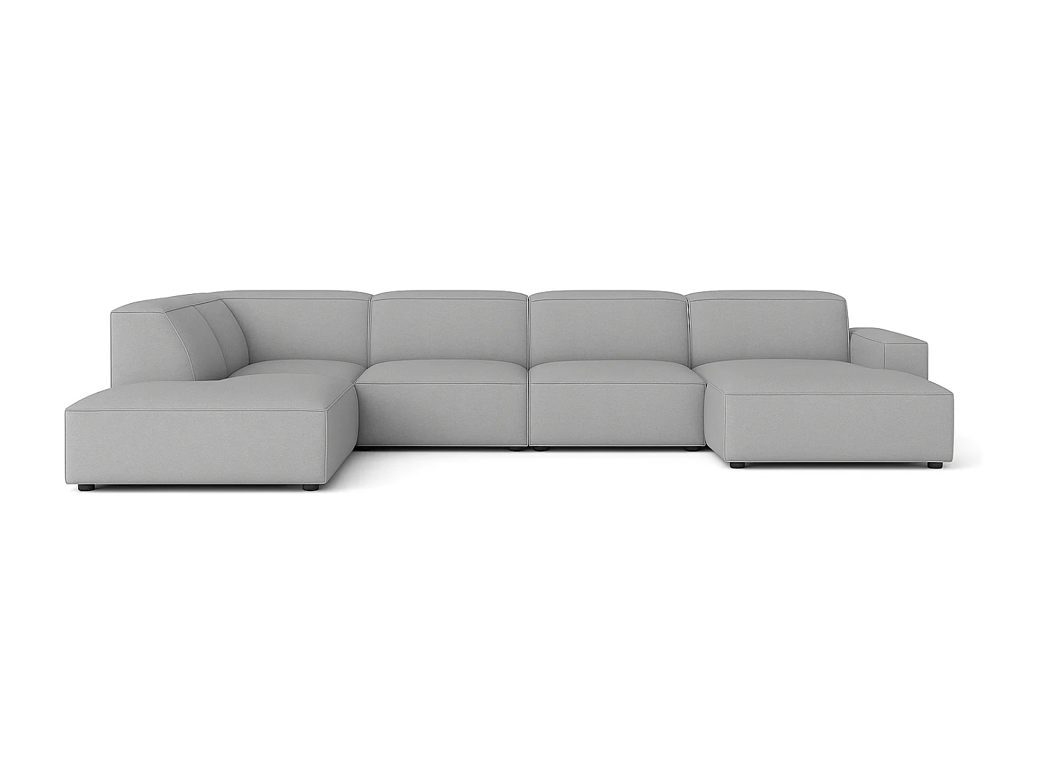 Canapé d’angle modulaire Cursal D droit – 364 x 262 x 70 cm, gris Raven 7, design moderne