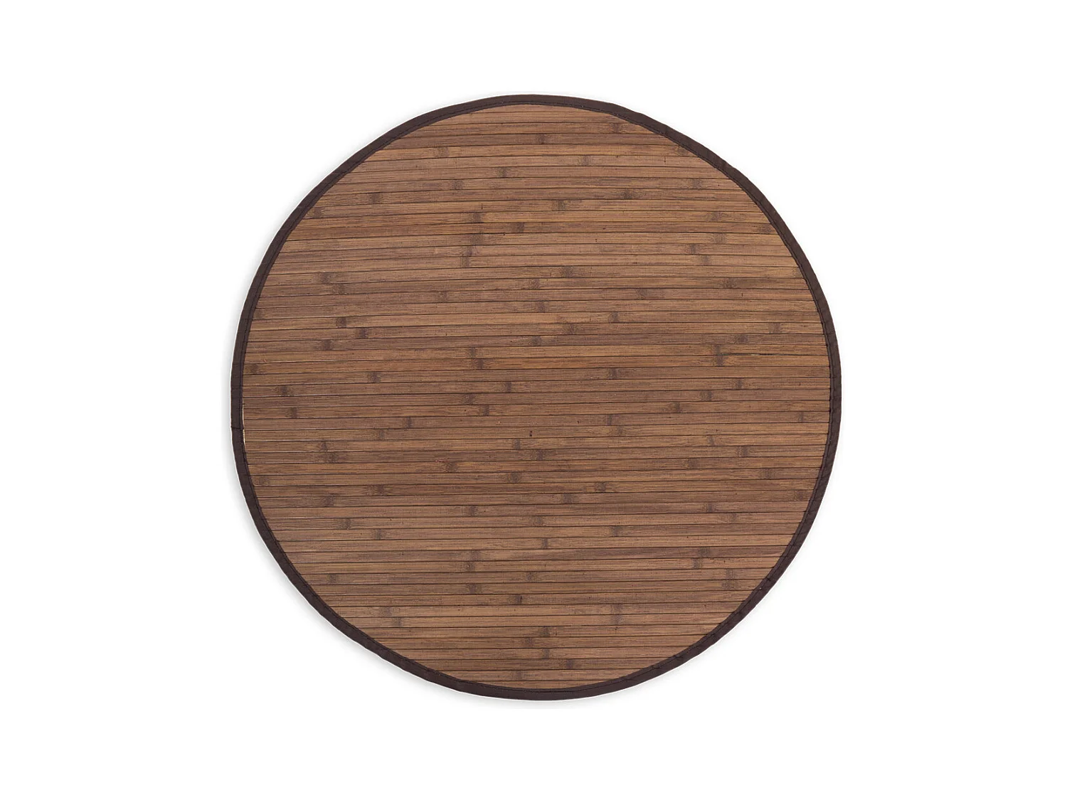 Teppich 150 cm dunkelbraun Bambus