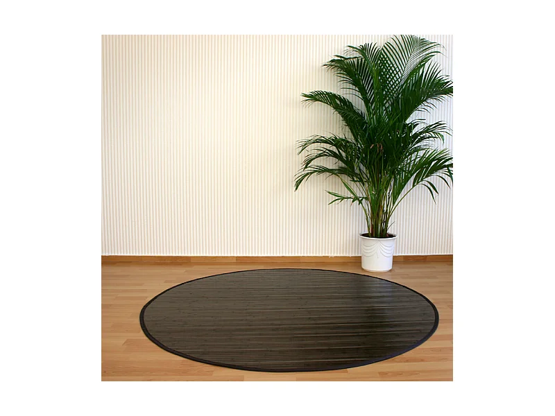 Tapis 150 cm bambou brun foncé